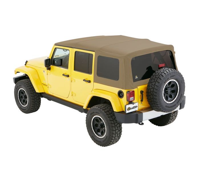 Bestop Convertible Top Window Kit Bestop - Window Set - '07-18 Wrangler JK 4-Door (Pebble Beige Twill) - 58443-74