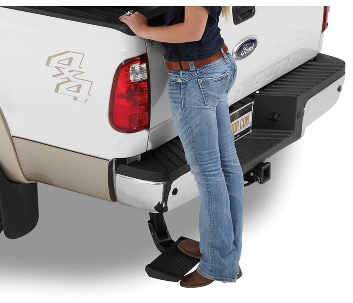 Bestop Truck Bed Side Step Bestop - TrekStep Rear Step - '09-18 Ram 1500; '11-18 2500/3500; w/o Dual Exhaust - 75506-15