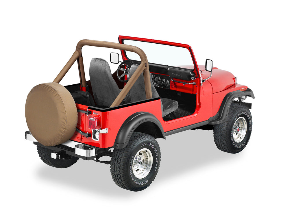 Bestop Roll Bar Padding Bestop - Sport Bar Cover - '80-83 CJ5 / '80-86 CJ7 (Tan) - 80007-04