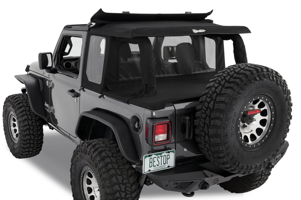 Bestop Soft Top Bestop - Halftop Conversion Kit - '18-23 Wrangler JL 2-Door (Black Diamond) - 80101-35