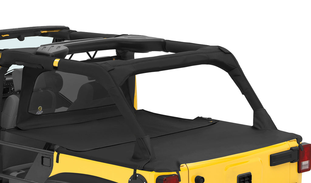 Bestop Tonneau Cover Bestop - Duster Deck Extension - '07-18 Wrangler JK 4-Door (Black Diamond) - 90034-35