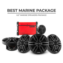 Load image into Gallery viewer, Best Marine Audio Package - 4 X 6.5" Speakers with Head Unit &amp; 4 Channel Amplifier