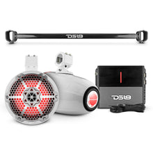 Load image into Gallery viewer, Bronco 6th Gen Mounting Tube Bundle with 8" Marine Tower Speakers with RGB LED Lights and Amplifier