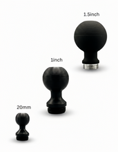 Load image into Gallery viewer, CMM Offroad accessory mounting ball size comparison graphic — available from Offroad Trading Company