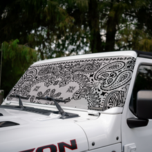 Load image into Gallery viewer, Jeep Wrangler (JL, JT, JK) and Jeep Gladiator Stock Printed Solar Shield (2007-2026)