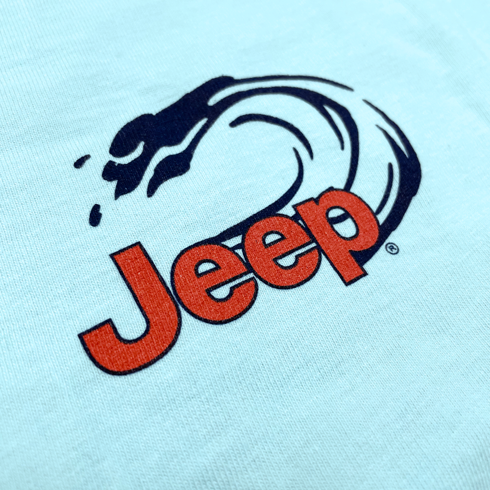 Mens Oversized T-Shirt Jeep® Wrangler Beachin' Good Time - Pool Blue