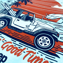 Load image into Gallery viewer, Mens Oversized T-Shirt Jeep® Wrangler Beachin' Good Time - Pool Blue
