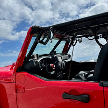 Load image into Gallery viewer, CMM Offroad inverted handle on red Jeep aftermarket cage — available from Offroad Trading Company