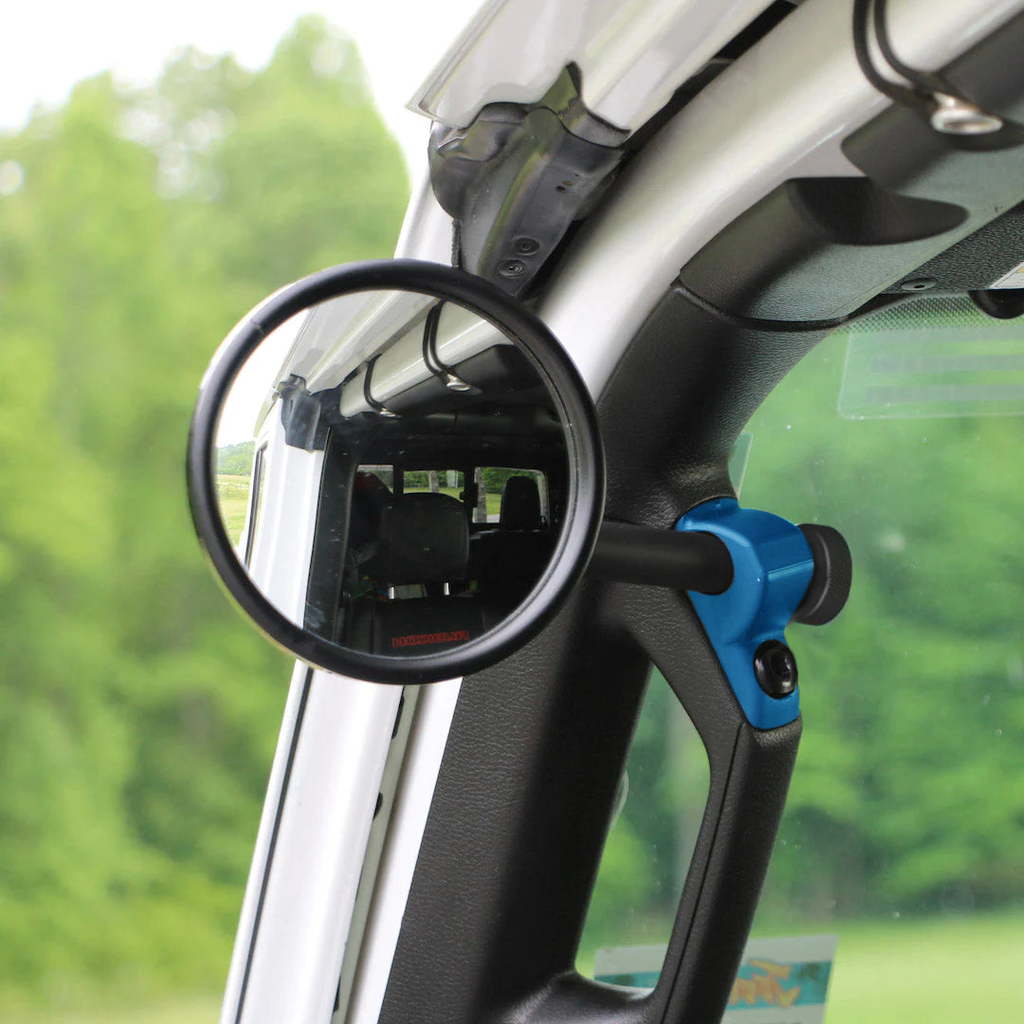 CMM Offroad Mirrors Ball Mount Delete (No Mounting point Ball) / blue / 6" with 1" ball at the end Gladiator JT A-Pillar Side Mirrors with Base Mount Driver AND Passenger