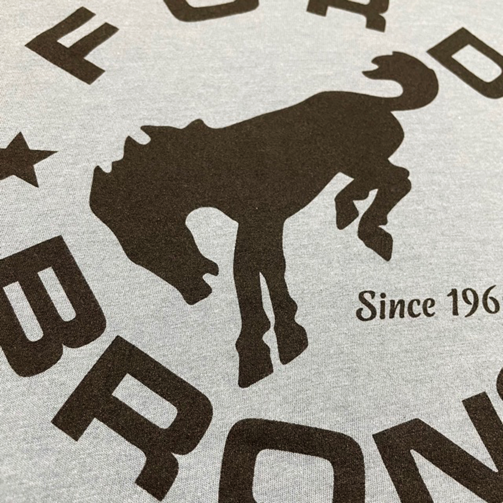 Ladies Midi Long Sleeve Ford Bronco Circle - Flint Blue Heather