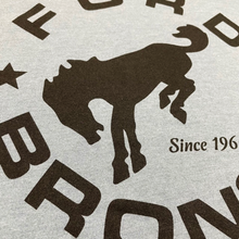 Load image into Gallery viewer, Long Sleeve Hooded T-Shirt - Ford Bronco Circle - Flint Blue Heather