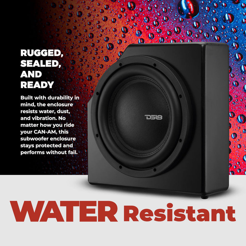Can-Am 10” Under-Seat Subwoofer Enclosure for 4-Door Maverick X3 (2017-Up) - Rear Passenger Side