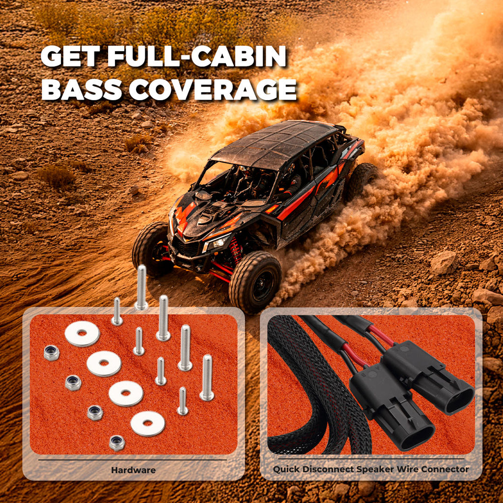 Can-Am 10” Under-Seat Subwoofer Enclosure for 2-Door & 4-Door Maverick X3 (2017-Up) - Front Driver Side