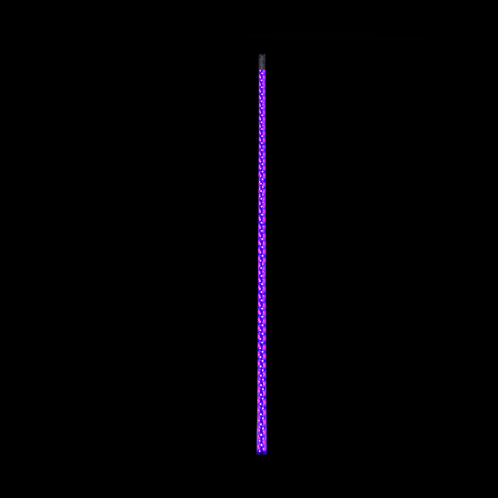Quake LED Radio Antenna 4 Foot RGB Accent CB Antenna Whip Light Single Quad-Lock/Interlock - QW834