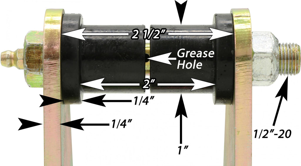 HD Leaf Spring Shackles 76-86 Jeep CJ Front Includes Urethane Bushings HD Greasable Bolts Pair RockJock 4x4
