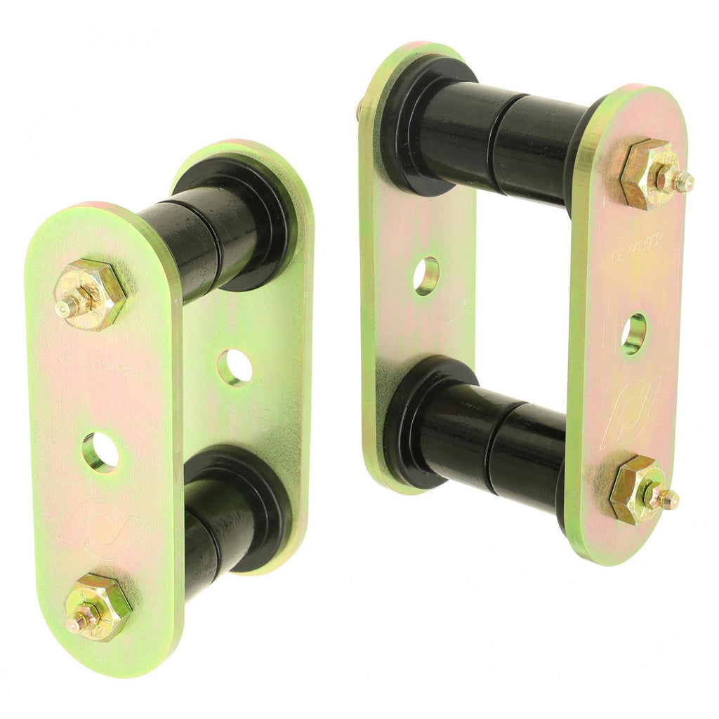 HD Leaf Spring Shackles 87-95 Wrangler YJ Rear Includes Urethane Bushings HD Greasable Bolts Pair For Use w/ ProComp Springs RockJock 4x4