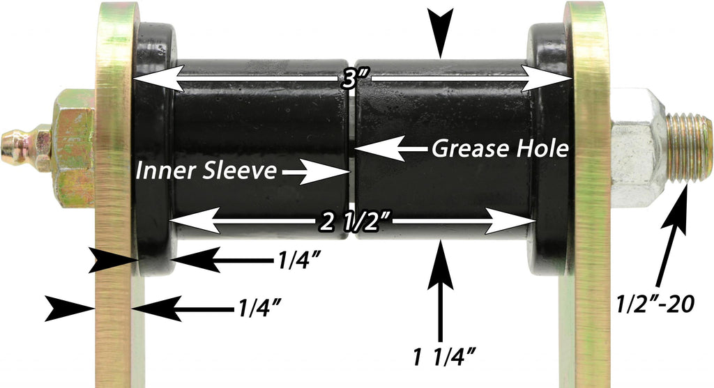 HD Leaf Spring Shackles 87-95 Wrangler YJ Rear Includes Urethane Bushings HD Greasable Bolts Pair RockJock 4x4