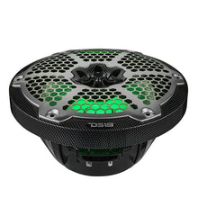 Load image into Gallery viewer, NXL 8" 2-Way Coaxial Marine Speaker With LED RGB Lights 125 Watts Rms 4-Ohm - Black Carbon Fiber