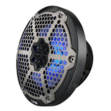 Load image into Gallery viewer, NXL 8" 2-Way Coaxial Marine Speaker With LED RGB Lights 125 Watts Rms 4-Ohm - Black Carbon Fiber