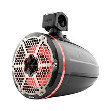 Load image into Gallery viewer, NXL 8" Neodymium Marine and Powersports Towers with Built-in Passive Radiator, 1" Driver and LED RGB Lights 180 Watts Rms -Black Carbon Fiber