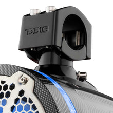 Load image into Gallery viewer, NXL 8" Neodymium Marine and Powersports Towers with Built-in Passive Radiator, 1" Driver and LED RGB Lights 180 Watts Rms -Black Carbon Fiber