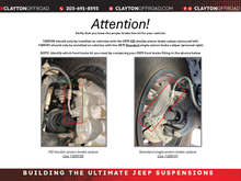 Load image into Gallery viewer, Jeep Front Brake Lines 2018+ JL Clayton Off Road