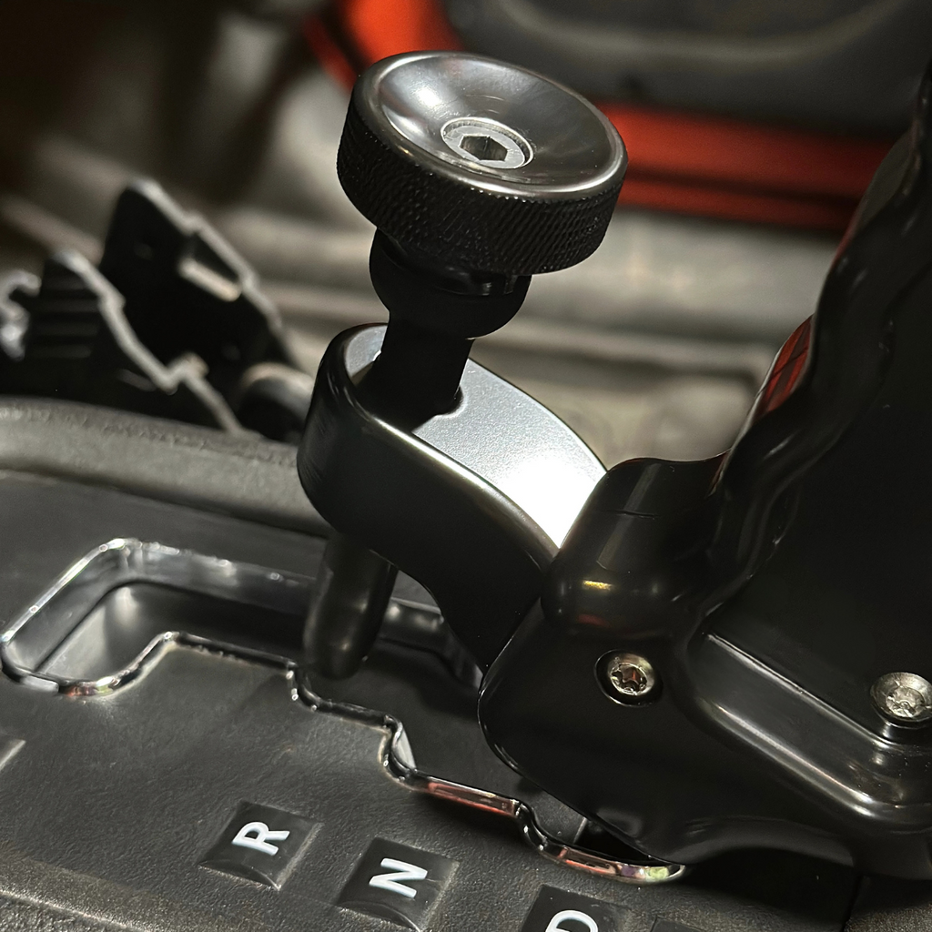 CMM Offroad billet shifter handle finish and customization example — available from Offroad Trading Company