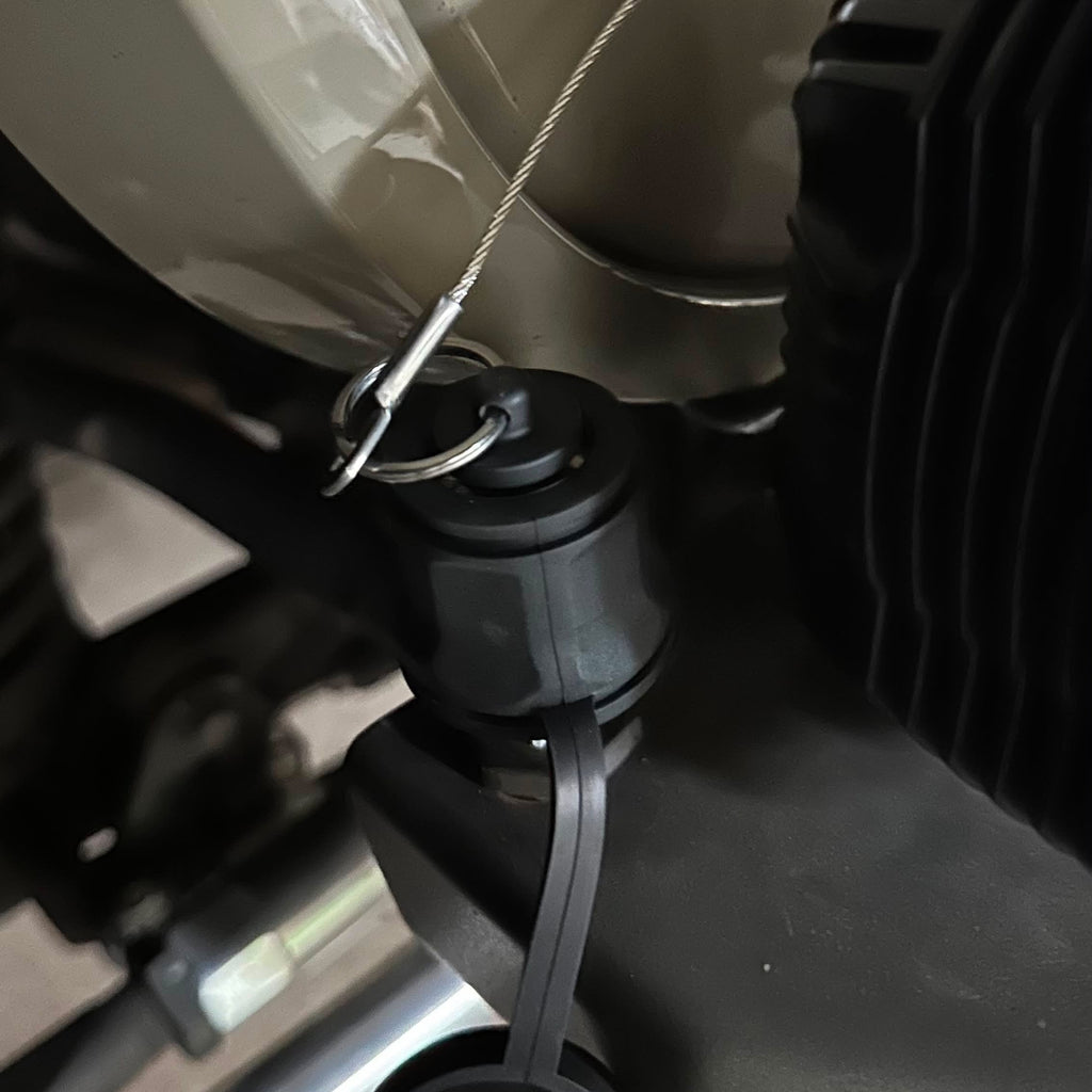 CMM Offroad air coupler cork installed beside Jeep interior trim — available from Offroad Trading Company