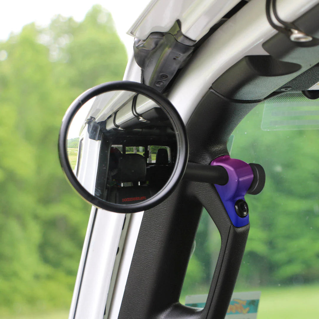 CMM Offroad Mirrors Ball Mount Delete (No Mounting Point Ball) / custom / 6" + 1" Ball Mount on the end JL/JLU A-Pillar Side Jeep Mirrors with Base Mount Driver AND Passenger