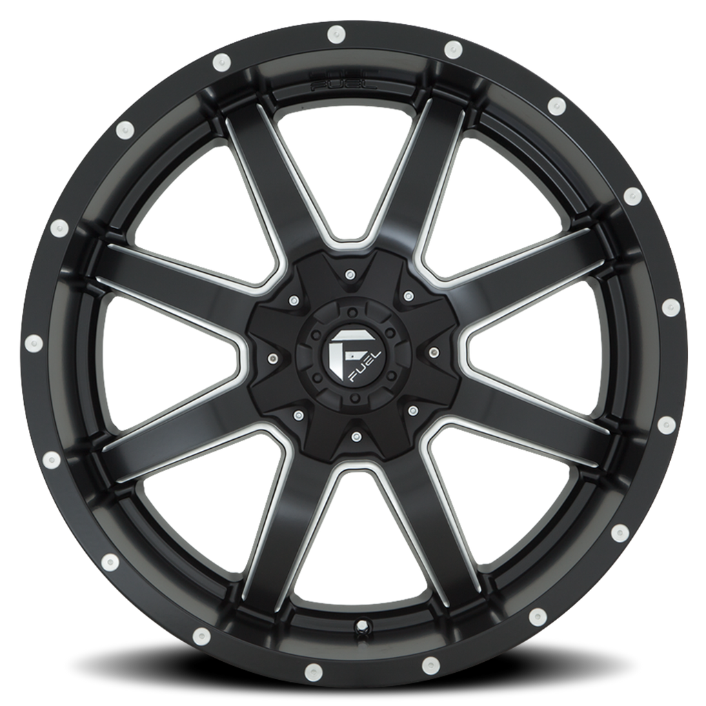 Fuel Off-Road Aluminum Wheels 20X12 Maverick D538 8 On 170 Black Milled 125.2 Bore -44 Offset Fuel Off Road Wheels - D53820201747