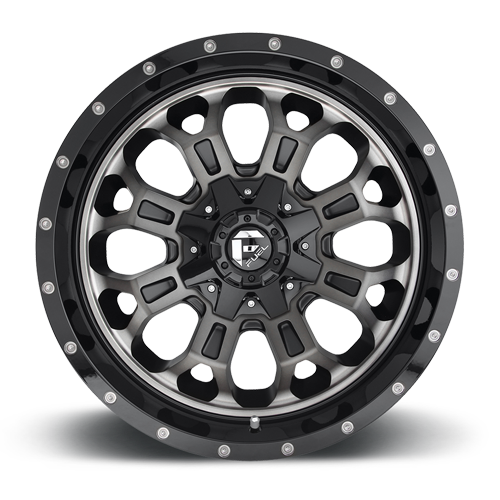 Fuel Off-Road Aluminum Wheels 20X9 Crush D561 8 On 180 Gloss Black Double Dark Tint Machined Face 124.3 Bore 20 Offset 8 Spoke Fuel Off Road Wheels - D56120901857