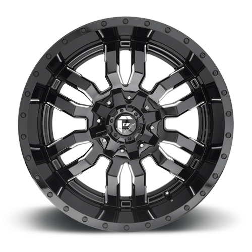 Fuel Off-Road Aluminum Wheels 20X12 Sledge D595 8 On 180 Gloss Black Milled 124.3 Bore -44 Offset Fuel Off Road Wheels - D59520201847
