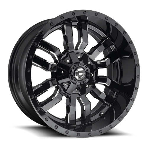 Fuel Off-Road Aluminum Wheels 20X12 Sledge D595 6 On 135/6 On 139.7 Gloss Black Milled 106.1 Bore -45 Offset Fuel Off Road Wheels - D59520209846