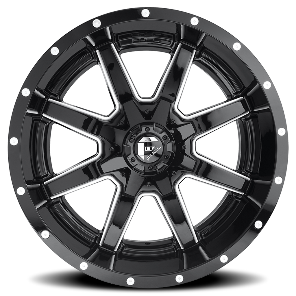 Fuel Off-Road Aluminum Wheels 20X12 Maverick D610 5 On 139.7/5 On 150 Gloss Black/Milled 110.3 Bore -44 Offset Fuel Off Road Wheels - D61020207047