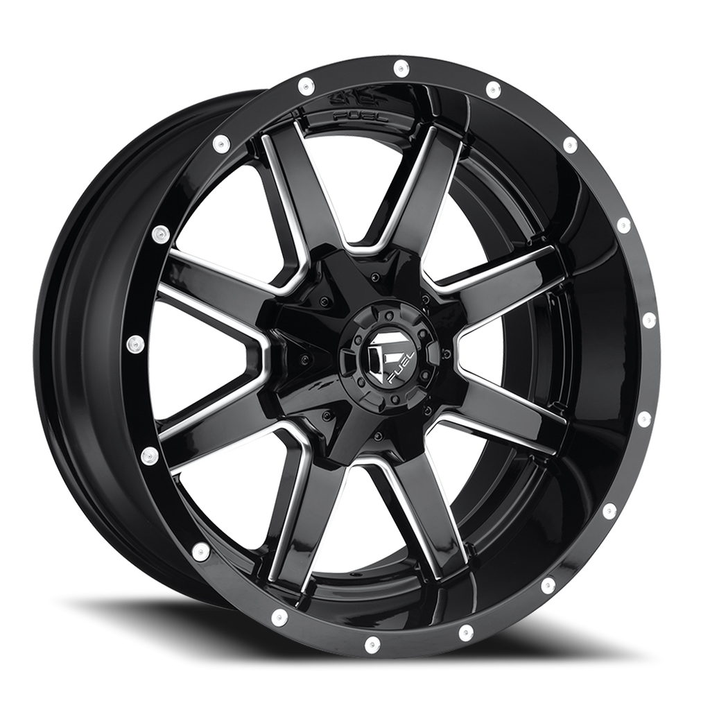 Fuel Off-Road Aluminum Wheels 20X12 Maverick D610 6 On 135/6 On 139.7 Gloss Black Milled 106.4 Bore -44 Offset Fuel Off Road Wheels - D61020209847