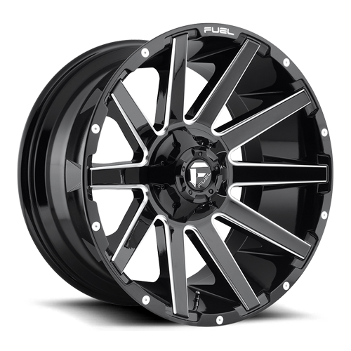 Fuel Off-Road Aluminum Wheels 24X12 Contra D615 8 On 165.1 Gloss Black Milled 125.2 Bore -44 Offset Multi Spoke Fuel Off Road Wheels - D61524208247