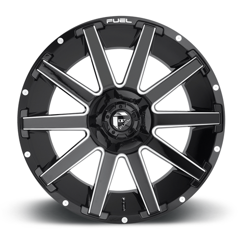 Fuel Off-Road Aluminum Wheels 24X12 Contra D615 6 On 135/6 On 139.7 Gloss Black Milled 106.3 Bore -44 Offset Multi Spoke Fuel Off Road Wheels - D61524209847