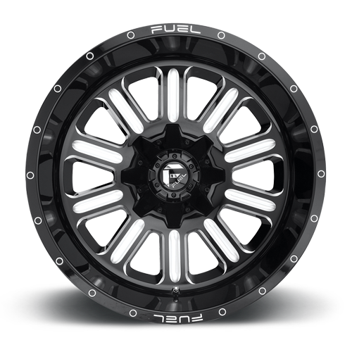Fuel Off-Road Aluminum Wheels 20X12 Hardline D620 8 On 165.1 Gloss Black Milled 125.2 Bore -44 Offset Fuel Off Road Wheels - D62020208247