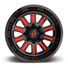 Load image into Gallery viewer, Fuel Off-Road Aluminum Wheels 20X12 Hardline D621 5 On 139.7/5 On 150 Gloss Black/Candy Red 110.3 Bore -44 Offset Fuel Off Road Wheels - D62120207047