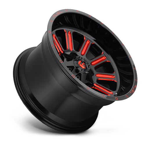 Fuel Off-Road Aluminum Wheels 20X12 Hardline D621 6 On 135/6 On 139.7 Gloss Black/Candy Red 106.3 Bore -44 Offset Fuel Off Road Wheels - D62120209847