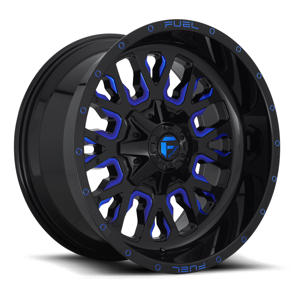 Fuel Off-Road Aluminum Wheels 20X12 Stroke D645 5 On 114.3/5 On 127 Gloss Blue/Milled 78.1 Bore -43 Offset Fuel Off Road Wheels - D64520202647