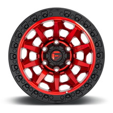 Load image into Gallery viewer, Fuel Off-Road Aluminum Wheels 20X9 Covert D695 6 On 139.7 Candy Red Black Bead Ring 106.1 Bore 1 Offset Multi Spoke Fuel Off Road Wheels - D69520908450