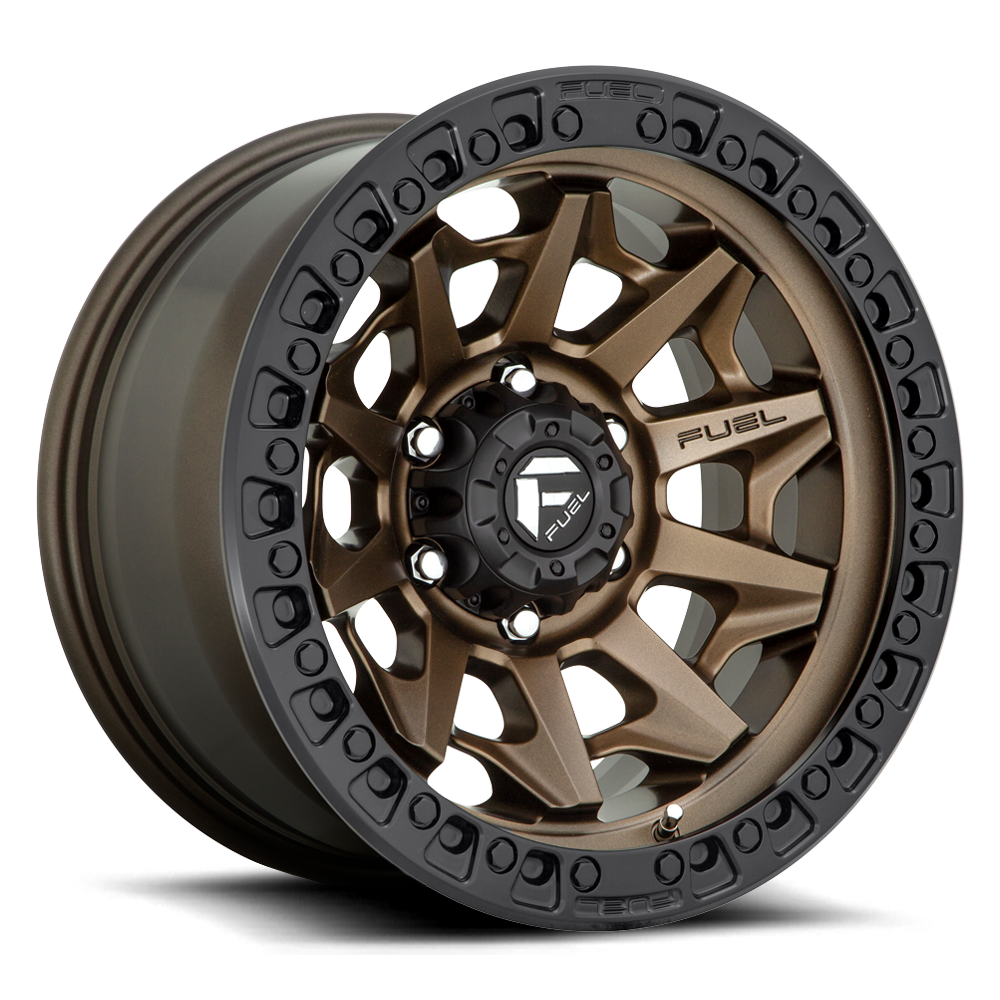 Fuel Off-Road Aluminum Wheels 20X9 Covert D696 8 On 165.1 Matte Bronze Black Bead Ring 125.22 Bore 1 Offset Multi Spoke Fuel Off Road Wheels - D69620908250