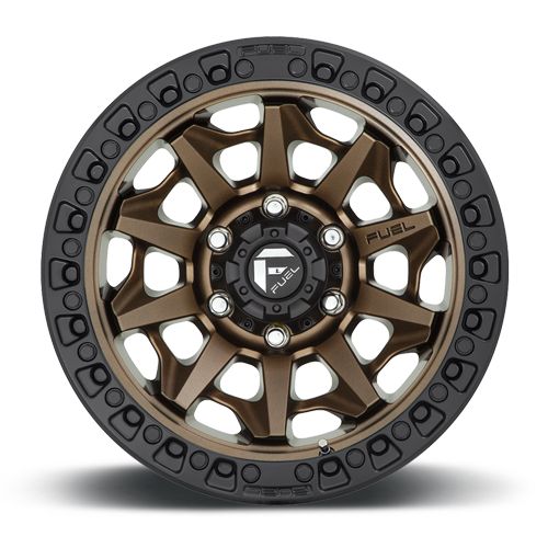 Fuel Off-Road Aluminum Wheels 20X9 Covert D696 6 On 135 Matte Bronze Black Bead Ring 87.1 Bore 1 Offset Multi Spoke Fuel Off Road Wheels - D69620908950