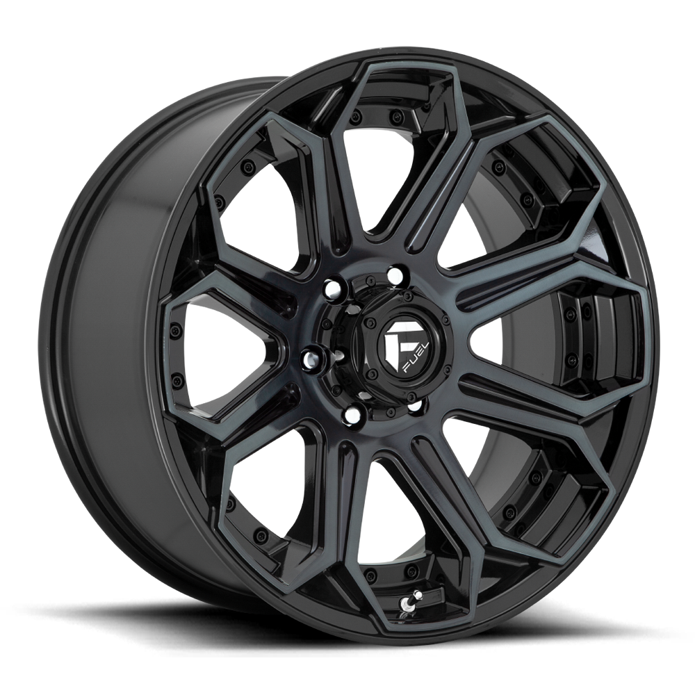Fuel Off-Road Aluminum Wheels 20X9 Siege D704 6 On 135 Gloss Black Machined Double Dark Tint 87.1 Bore 20 Offset Fuel Off Road Wheels - D70420908957
