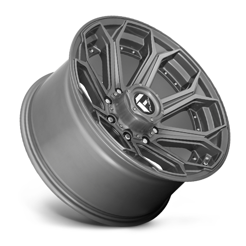 Fuel Off-Road Aluminum Wheels 20X9 Siege D705 8 On 165.1 Brushed Gunmetal Gray Tinted Clear 125.2 Bore 1 Offset Fuel Off Road Wheels - D70520908250