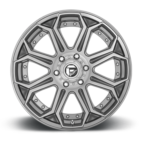 Fuel Off-Road Aluminum Wheels 20X9 Siege D705 6 On 139.7 Brushed Gunmetal Gray Tinted Clear 106.1 Bore 1 Offset Fuel Off Road Wheels - D70520908450