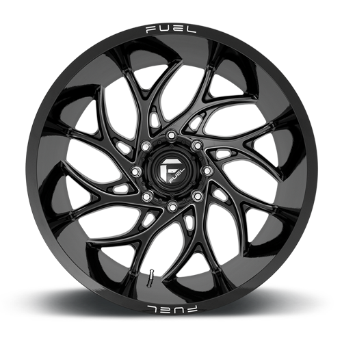 Fuel Off-Road Aluminum Wheels 24X11 Runner D741 8 On 165.1 Gloss Black Milled 125.2 Bore 0 Offset Fuel Off Road Wheels - D74124118260