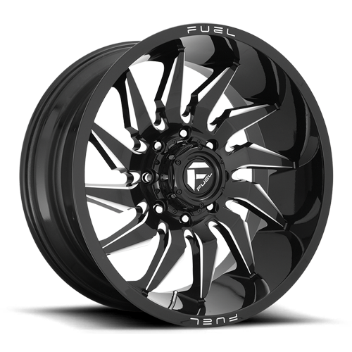 Fuel Off-Road Aluminum Wheels 20X9 Saber D744 8 On 170 Gloss Black Milled 125.1 Bore 1 Offset Fuel Off Road Wheels - D74420901750