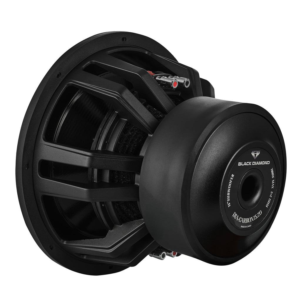 Black Diamond 15" High Excursion Subwoofer with Carbon Fiber Cone | 3500W RMS / 7000W Peak | Dual 2-Ohm Voice Coil